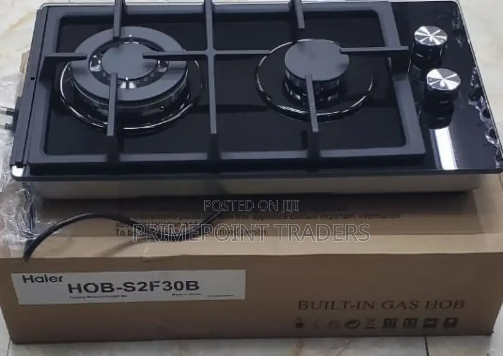 Haier Glass Inbuilt 2 Burner With Wok Burner Hob Cooker✓