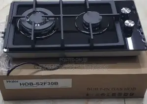 Haier Glass Inbuilt 2 Burner With Wok Burner Hob Cooker✓