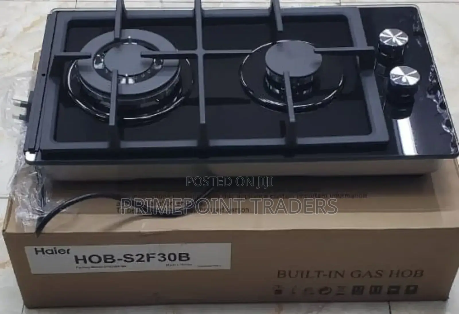 Haier Glass Inbuilt 2 Burner With Wok Burner Hob Cooker