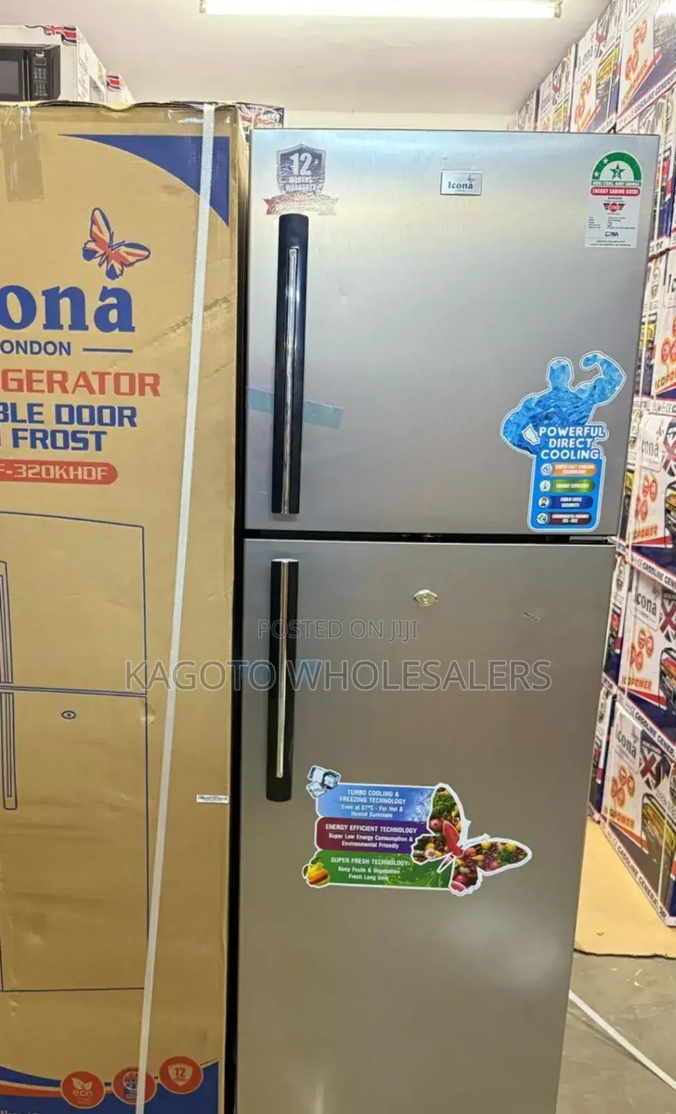 Icona 275l Nofrost Double Door Refrigerator Handle I*Rf