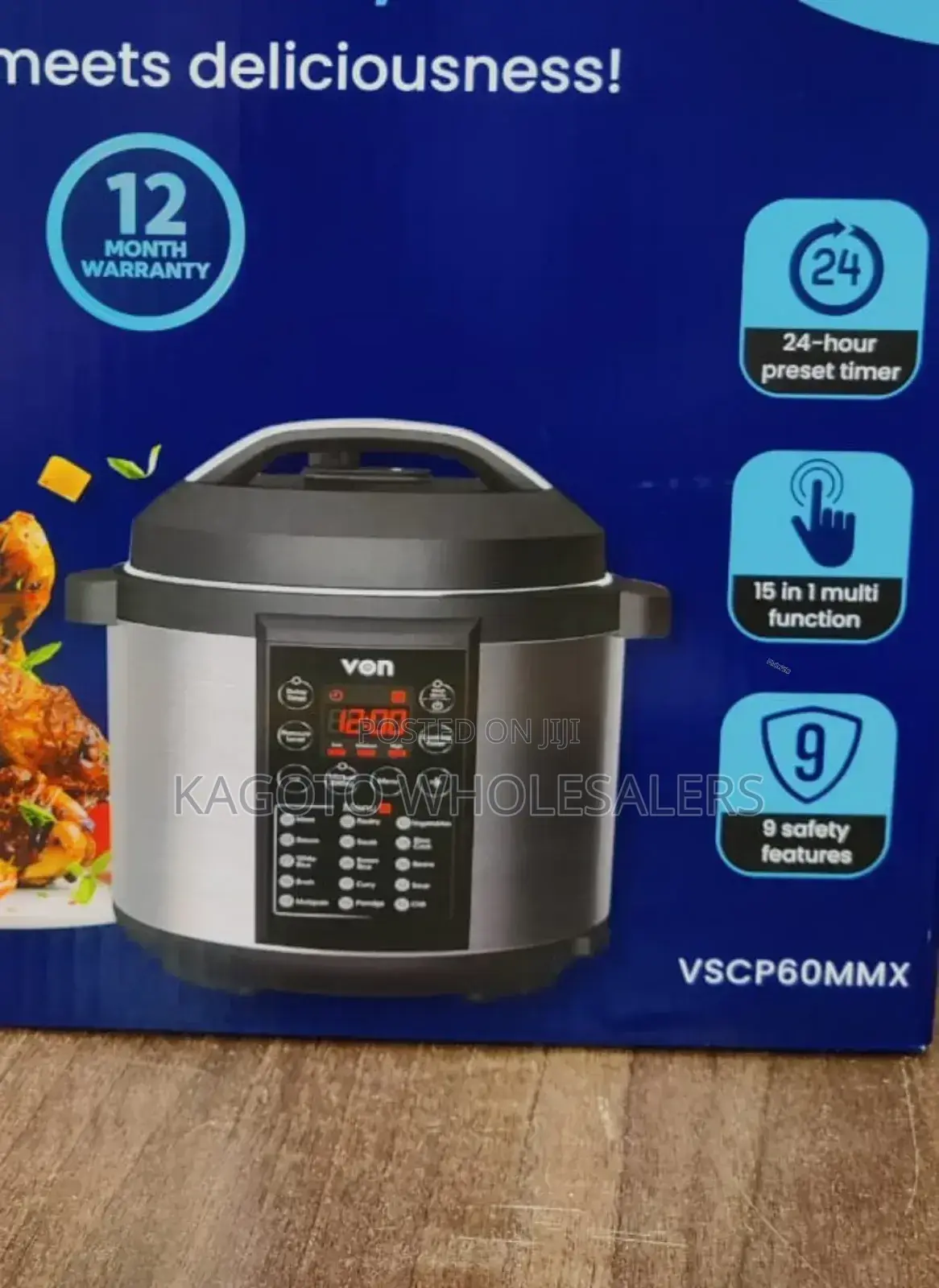 Von Electric Pressure Cooker 6litres* v/Pc-02