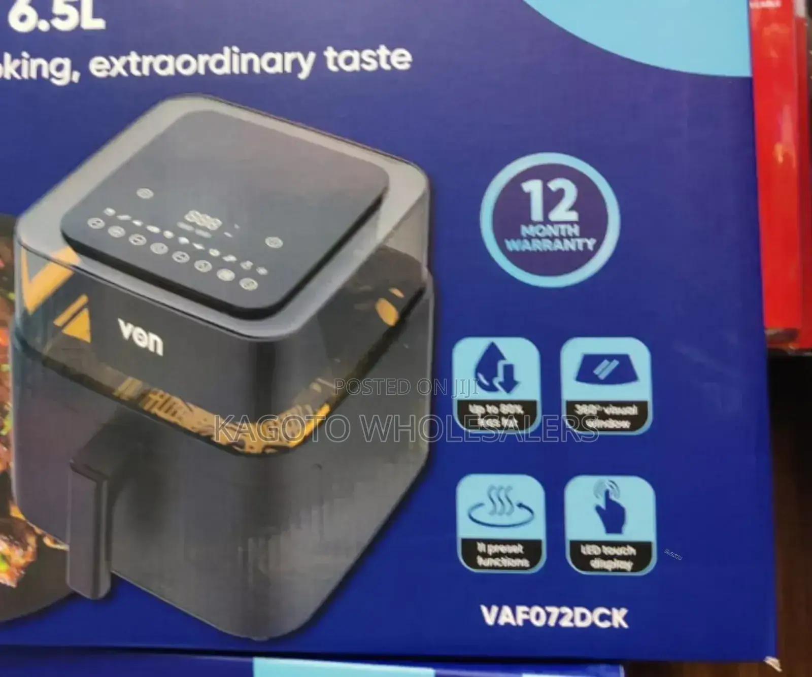 Von Airfryer 6.5litres Digital Vafk6 (1 Yr Warranty)
