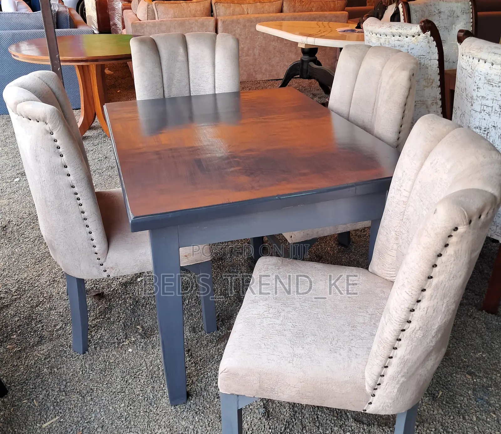 4 Seater Elegant Dining Set With Matching Table
