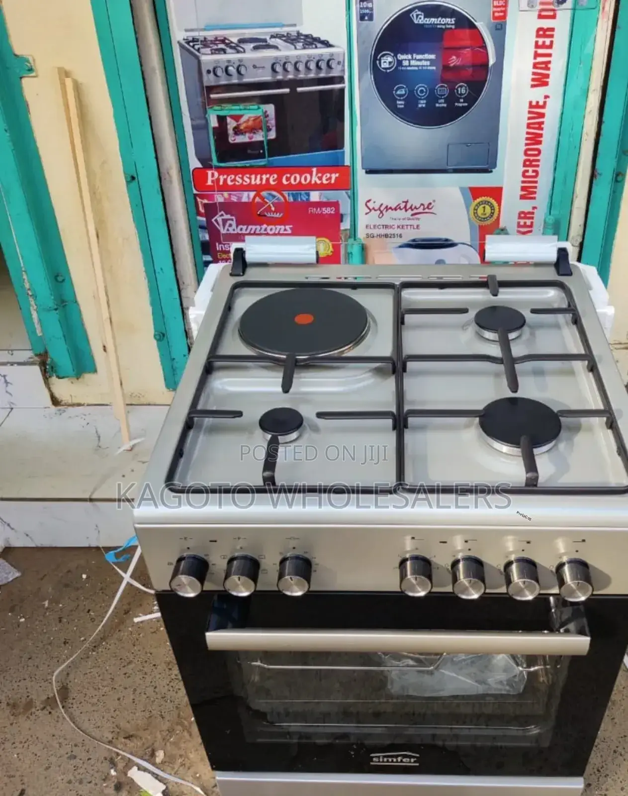 Simfer Standing Cooker 60by60 3+1e Inox Grey (F631*Rig)