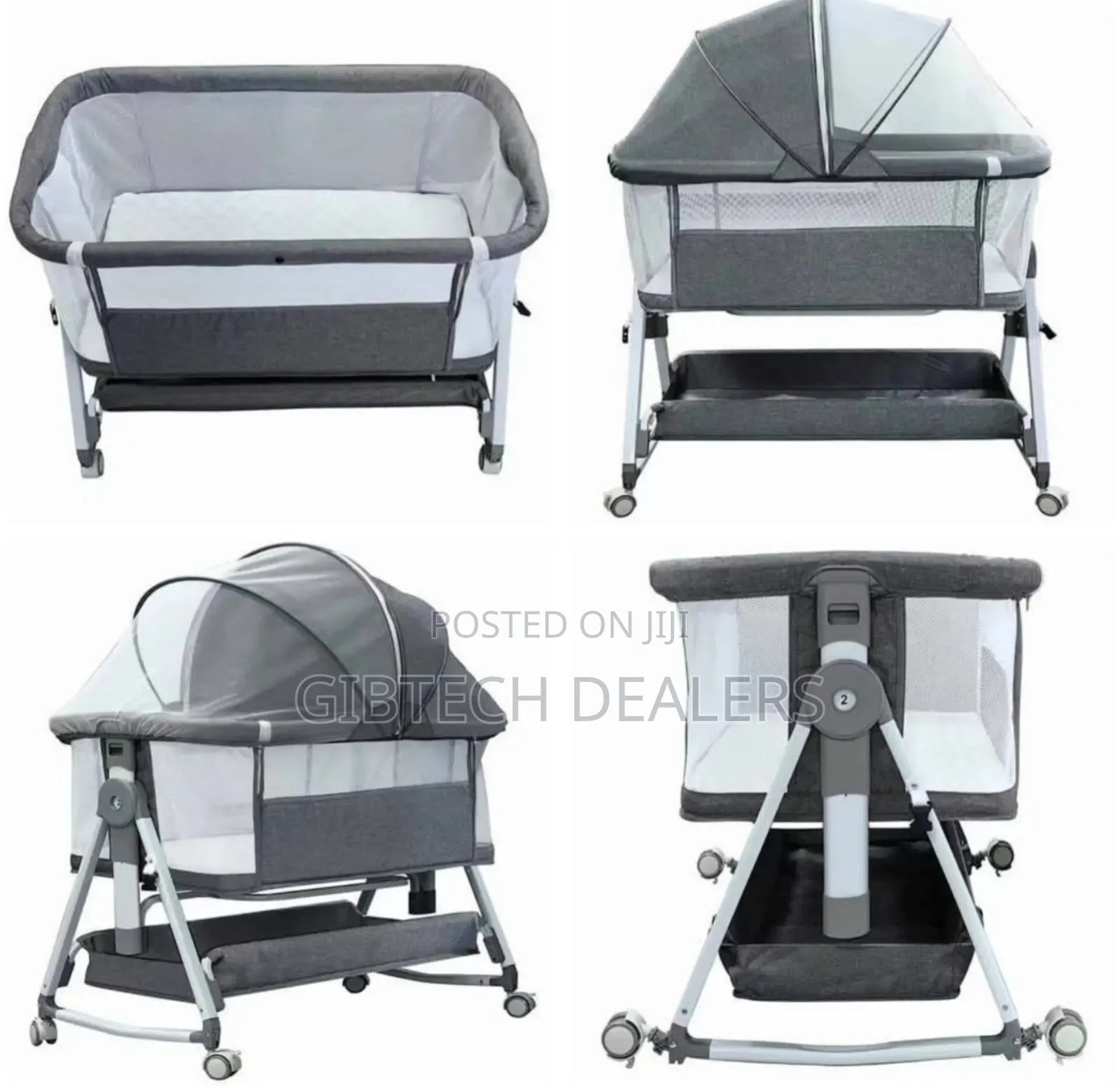 Baby Co Sleeper With Net and Rocking Wheel