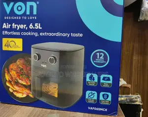 6.5l Von Air Fryer Manual *Vaf65ck (Black Body)1yr Warranty