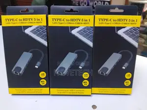 5 in 1 Usb C Hub Multiport Adapter Type-C Hub Ethernet Hdmi