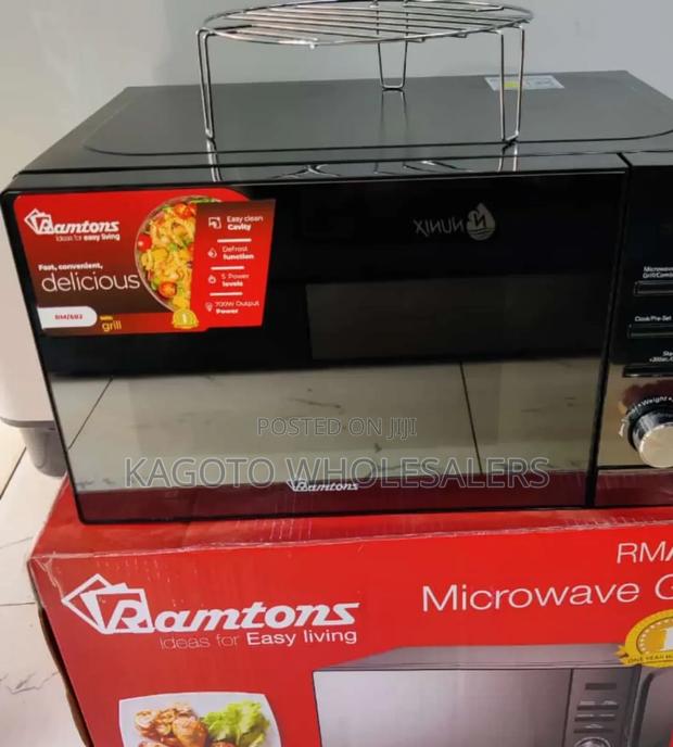 Ramtons 20ltr Digital Microwave, Grill (Black Glass) R*20*