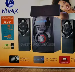 Nunix 3.1ch Multimedia System N-A22* (Black Body)