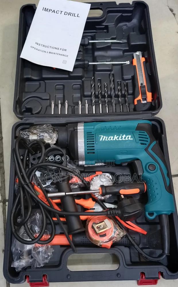 Original Makita Electric Hammer Drill Set - main view