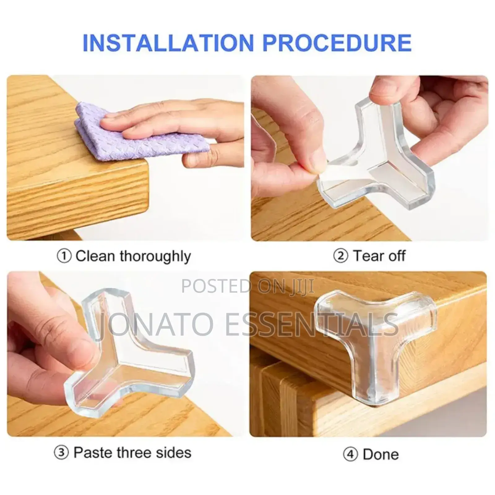 4pc Kids Corner Table Protector, Baby Safety Table Cover