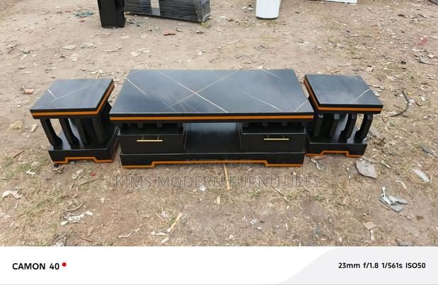 Fashionable Black Gold Coffee Table