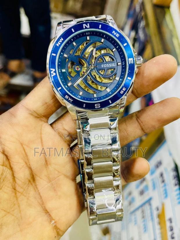 Silver Blue Dial Automatic Watch - main view