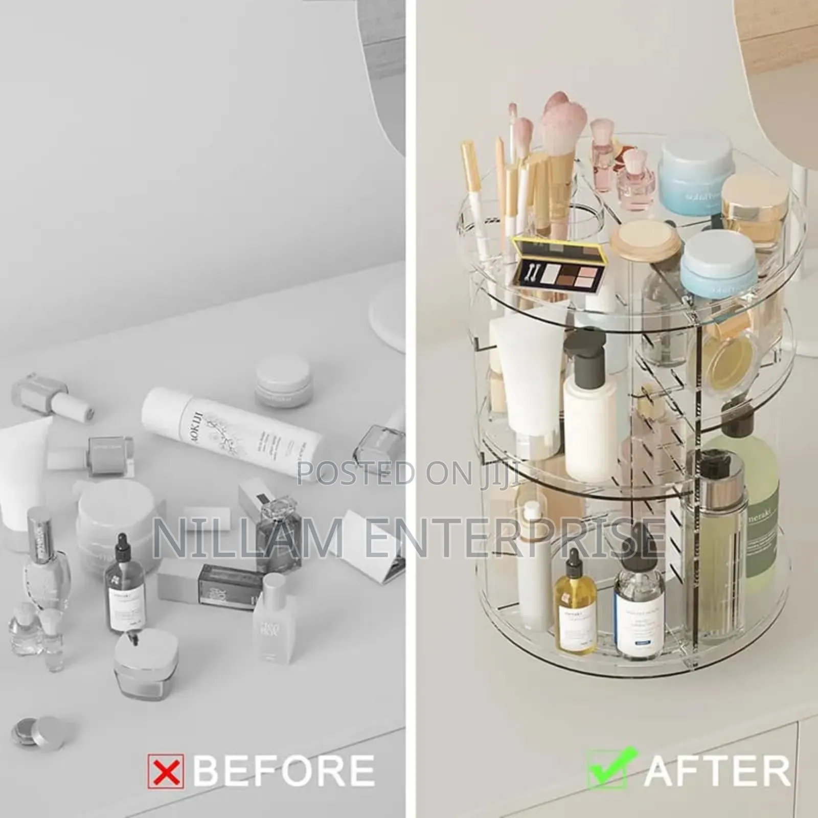 High End Luxury Rotating Makeup Organizer