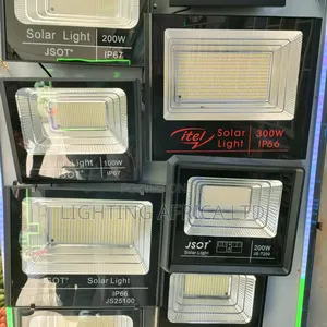 300 Watts Solar Flood Light Complete With Mounting Brackets Remote