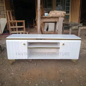White Gold Tv Stand