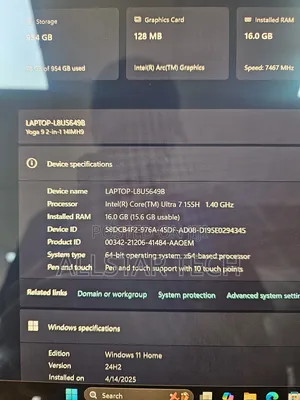 Laptop Lenovo 16GB Intel Core Ultra 7 SSD 1T