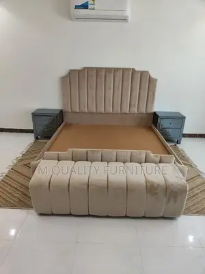 Brown 5 by 6 Quality Velvet Bed
