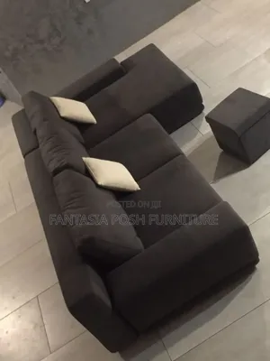 4 Seater Deep Grey Lounge Sofa - Free Delivery