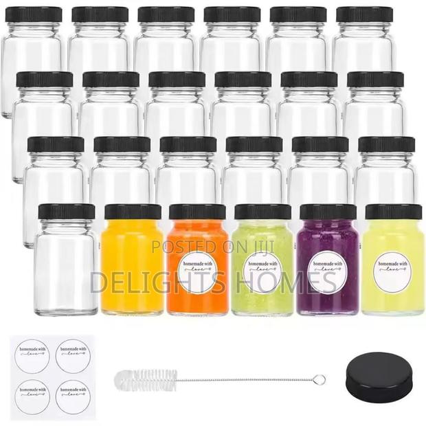 Set of 6 Gingershots Glass Bottles-X