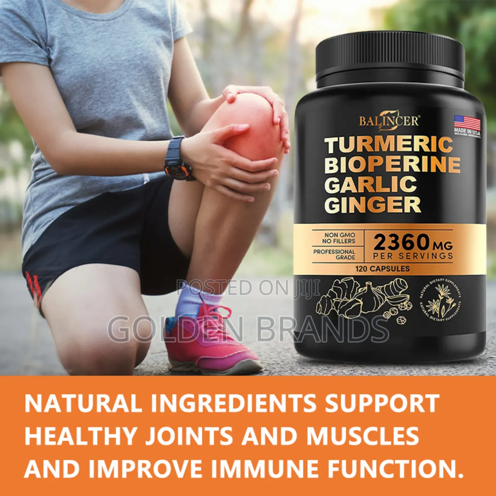 Pure 4-in-1 Turmeric Ginger 2360mg – Joints, Gut Immunity