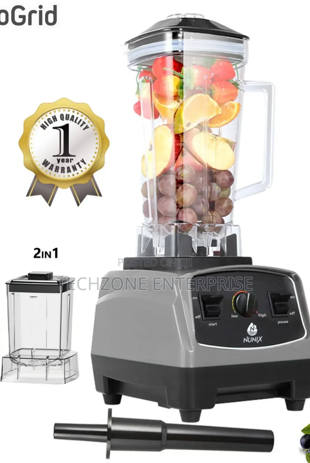 Nunix Pb-02 Commercial Blender 2l, 1500w Powerful Motor 