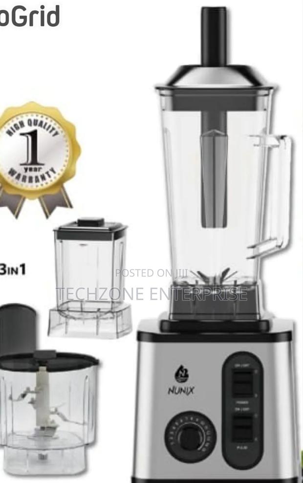 Nunix Professional Blender 3-in-1 – 2000 Watts - 2 Litres 