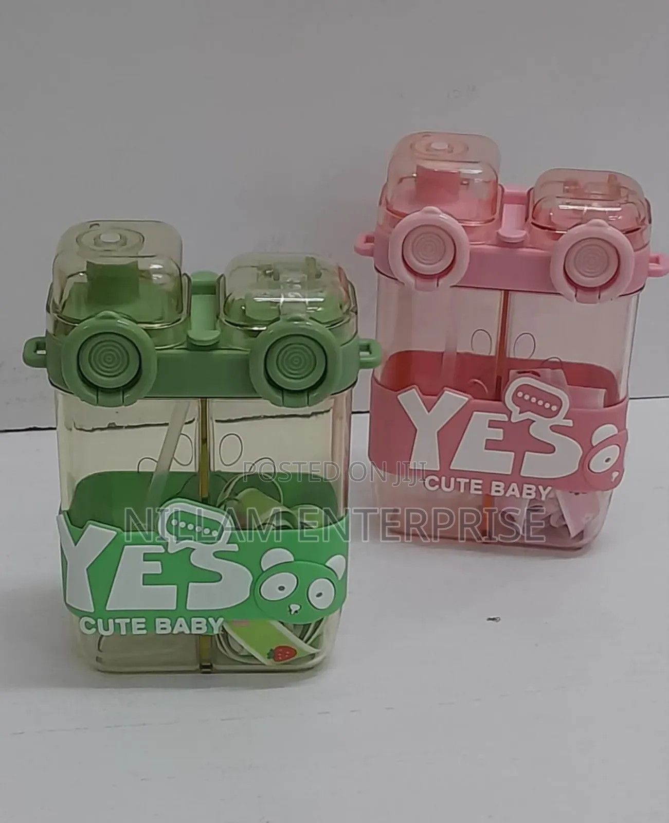 Kids Fancy Water Bottle Partitioned With Handle