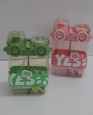 Kids Fancy Water Bottle Partitioned With Handle