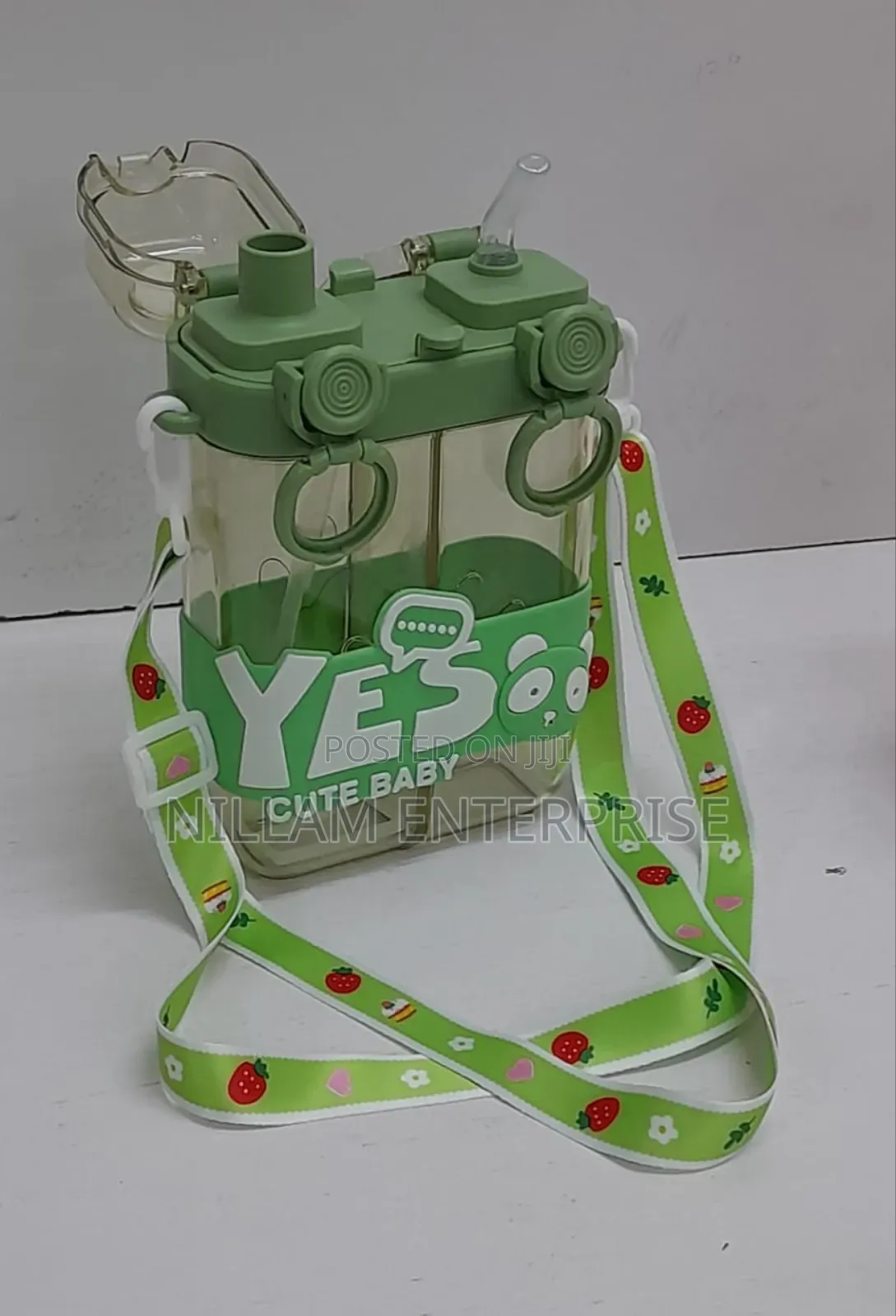 Kids Fancy Water Bottle Partitioned With Handle