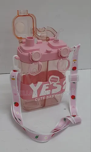 Kids Fancy Water Bottle Partitioned With Handle