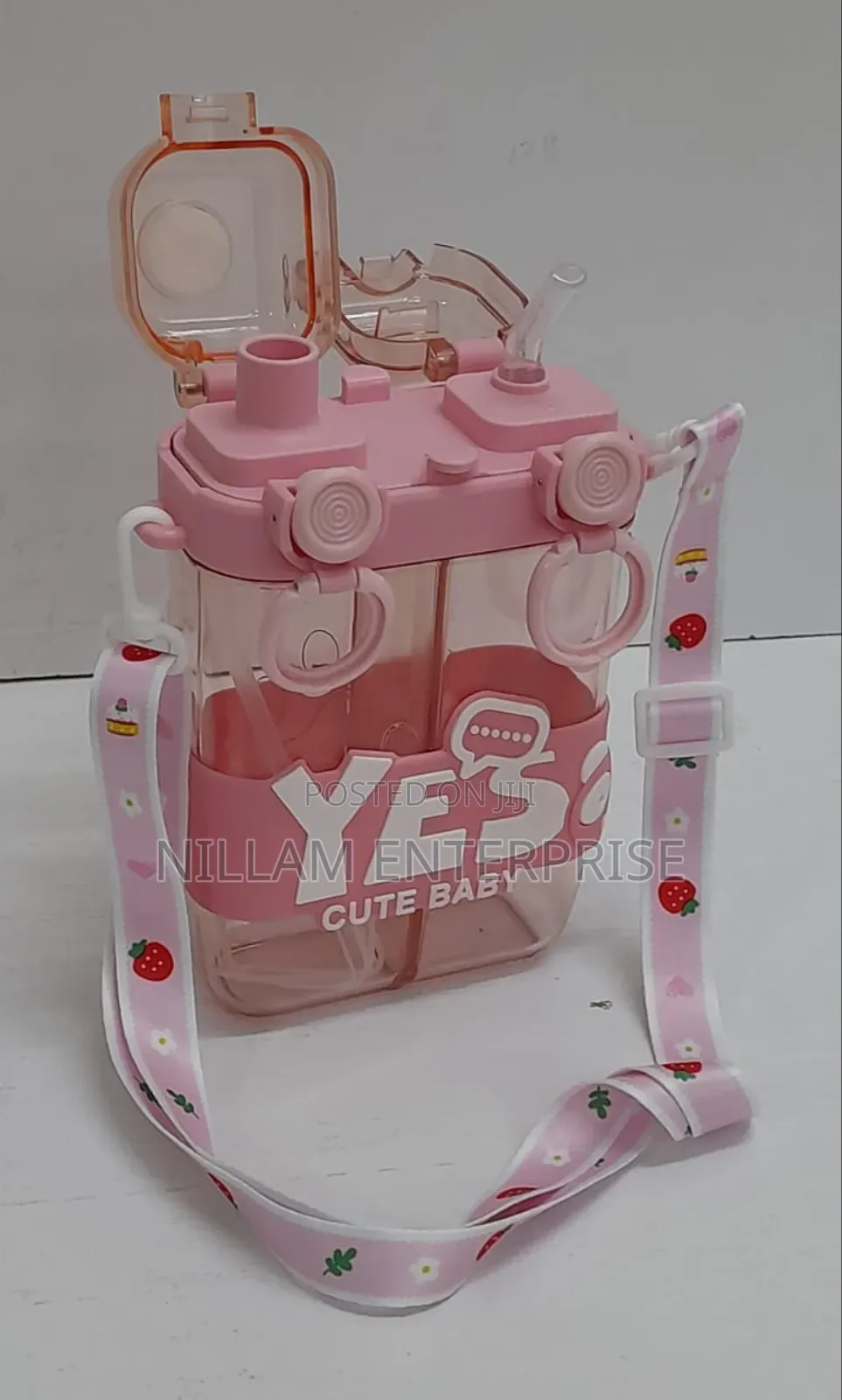 Kids Fancy Water Bottle Partitioned With Handle