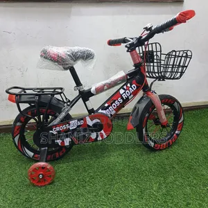 Kids Bike With Support Wheels (Size 12)