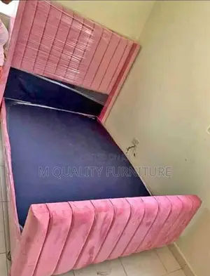 Pink 4 by 6 Velvet Bed