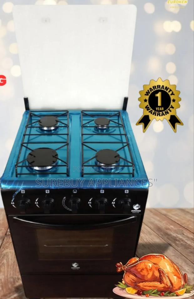 Euroken Cooker,50x55 4gas Burners Free Standing Cooker