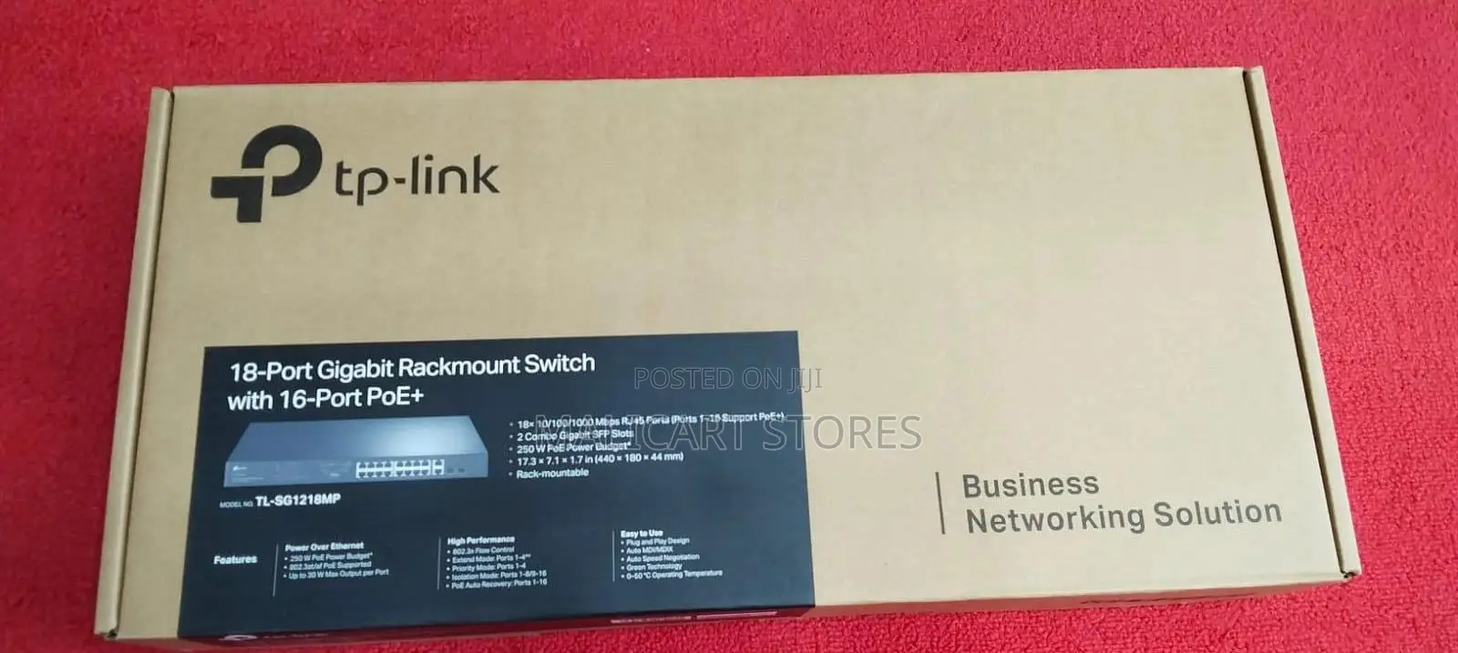 Tplink 18-Portgigabit Rackmount Switch With 16 Poe+ Sg1218mp