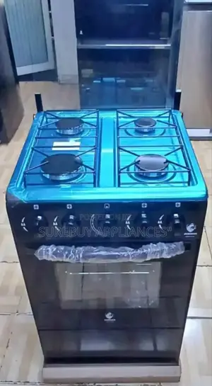 Euroken Euro55-4g+G Four Burner 50x55 Black With Gas Ove