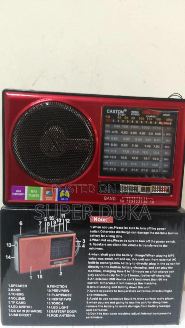 Caston St-377bt Portable Digital Multi-Frequency Radio. - thumbnail 2