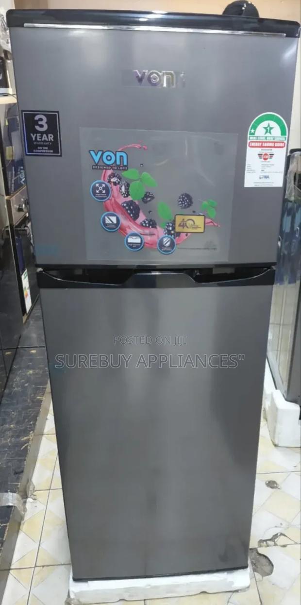 Von Double Door Fridge 136l Silver