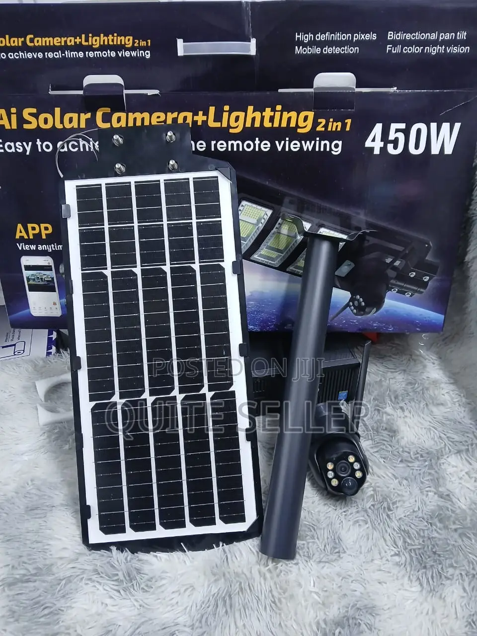 V380 Pro Solar Street Light PTZ Flood Light 4g Camera 450w