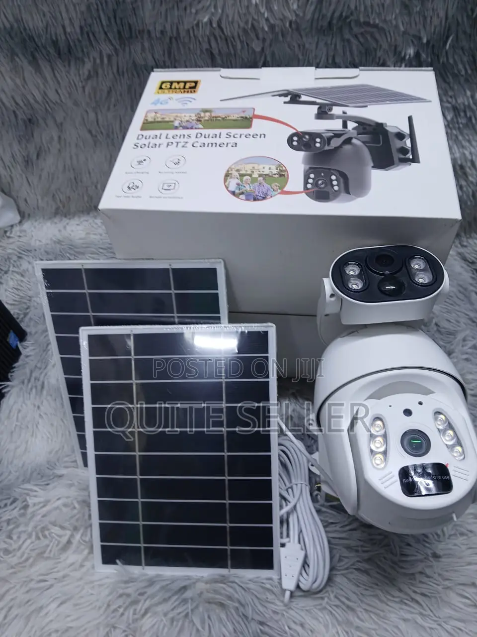 Water Proof6mp Dual Lens 4g Sim Card Solar CCTV Camera