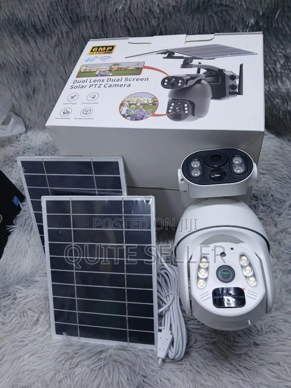 Pan Tilt Zoom Outdoor 4g 6mpubox Dual Lens Dual Screen Solar