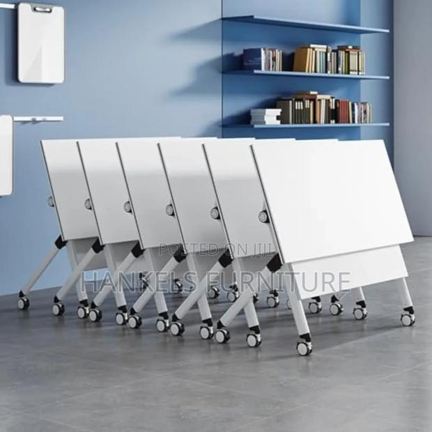 Mobile Flip Top Folding Conference Table With Wheels