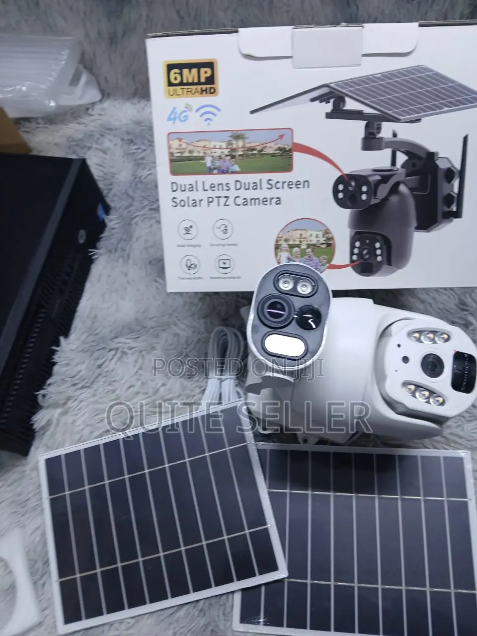 Hiresolution Security Camera 6mp Ubox App 2lens 2solar PTZ