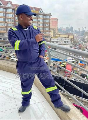 Navy Blue Overall With Green Reflectors - thumbnail 2