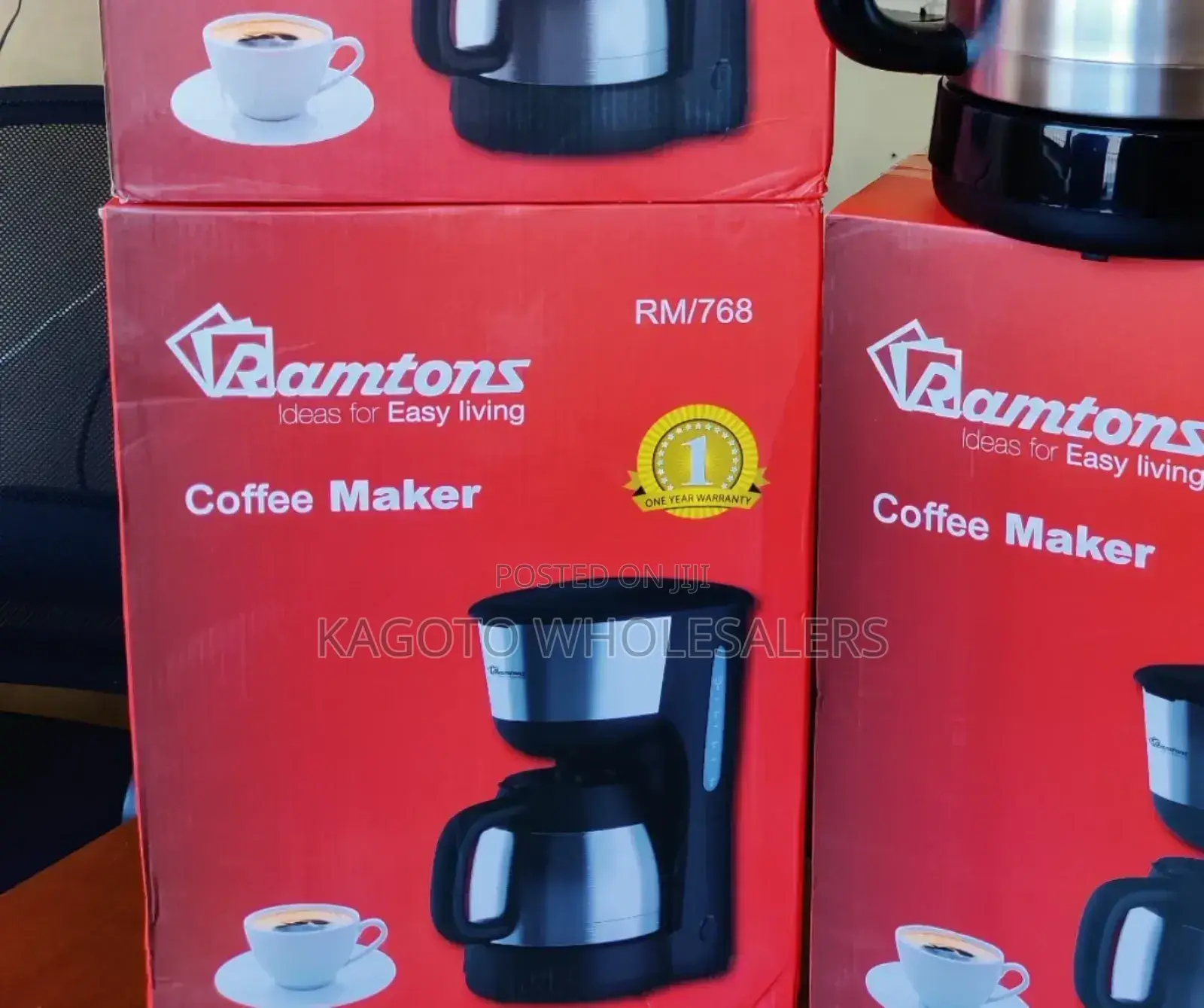 Ramtons Coffee Maker Stainless Steel Jar 1lrm768 1yr W*