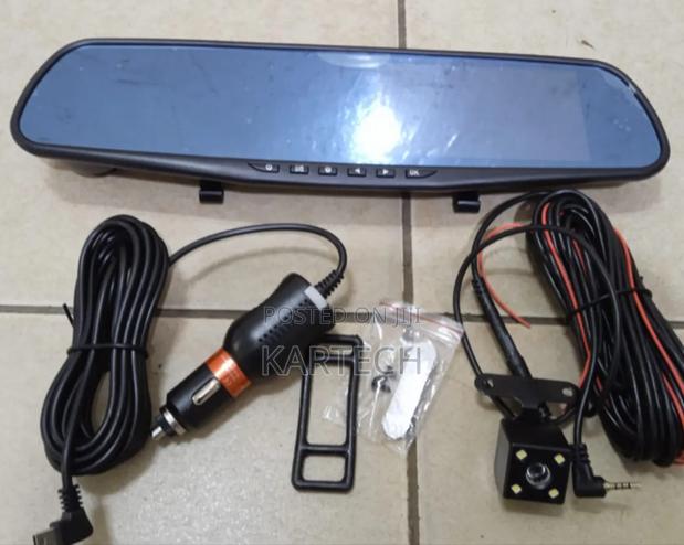 Car DVR Rear View Mirror Dashcam With a Backup Camera System - main view