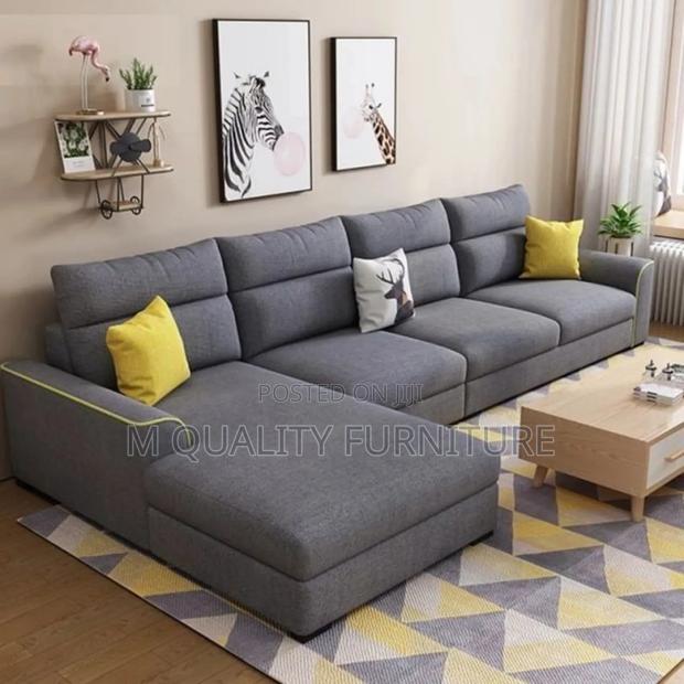 Quality Modern Dark Gray 6 Seater Sofa