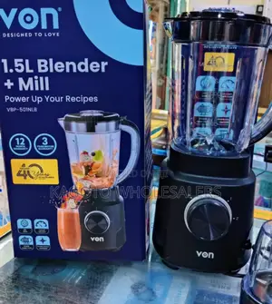 1.5l Von 2 in 1 Blender + Mill 500w /1 *Year Warranty