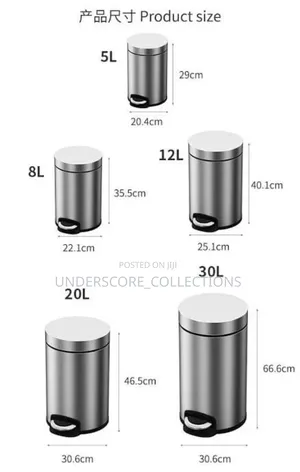 Stainless Steel Pedal Dustbin With Plastic Inner Bucket